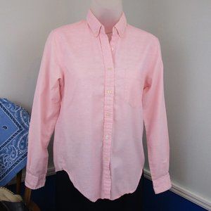 Vintage Emotions Women's Light Pink Oxford Button Down Shirt